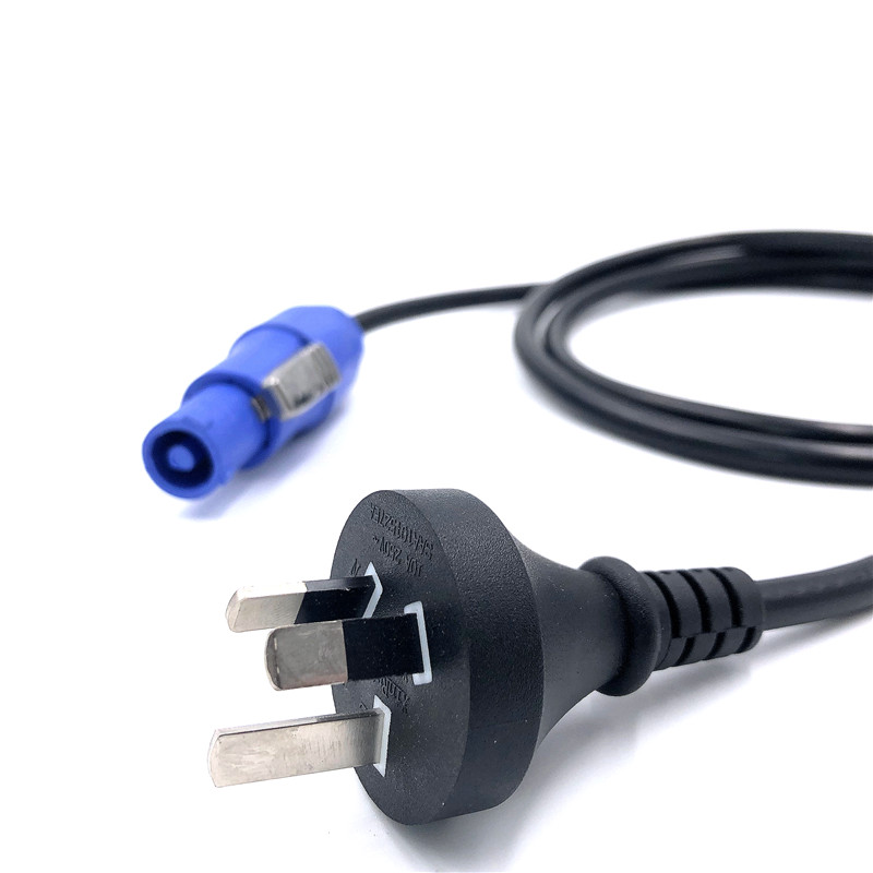Powercon Blue to 3 Pin Australian 240V Plug 10AMP Extension Cable (3)