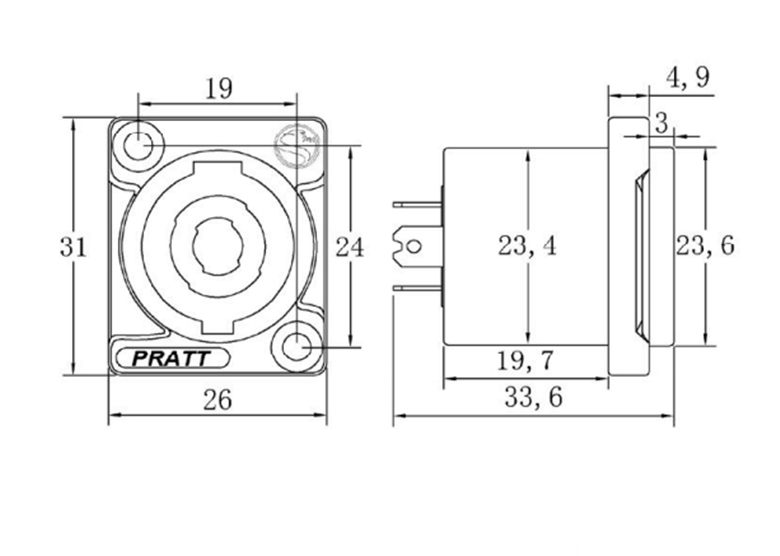 4 Pin Speaker Male Connector  (2)