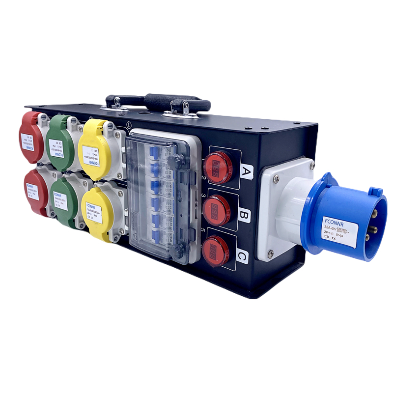 Wholesale 32A 6x16A With Voltmeter Light Portable Outdoor Small Power  Distribution Box Manufacturer and Supplier | Farland