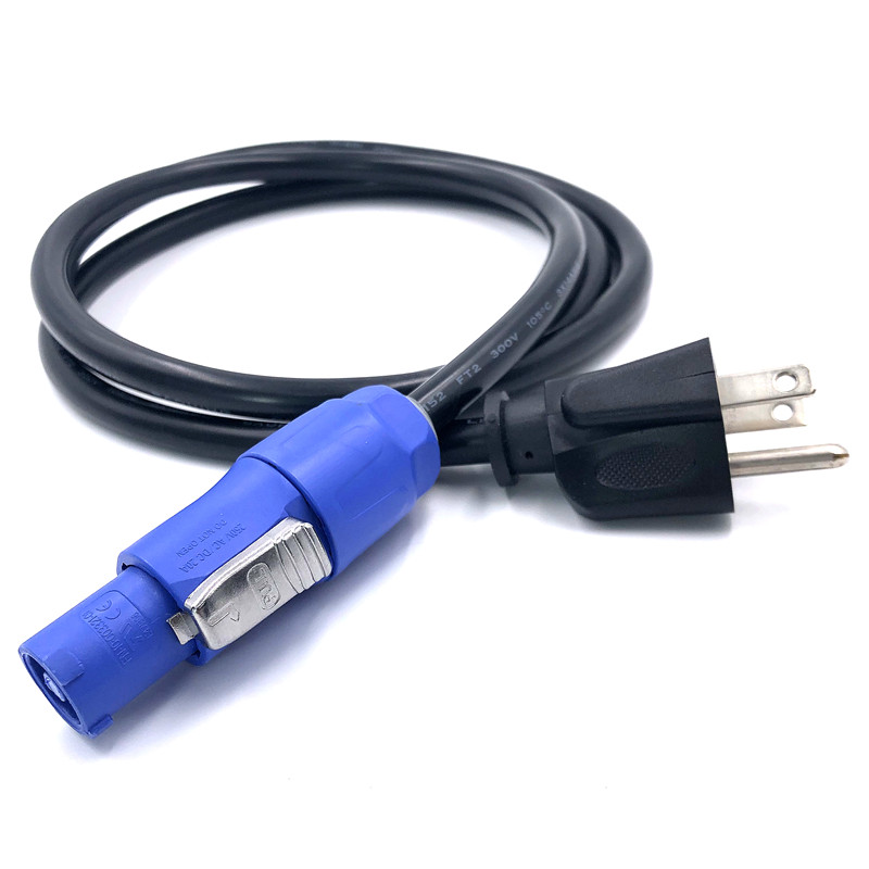 Wholesale Powercon Blue to 3 Pin Nema 5-15P Edison Plug AC 120V